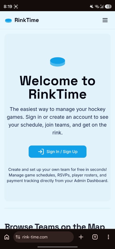 Welcome to RinkTime UI
